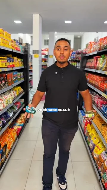 Reel sobre sardinha e atum no supermercado